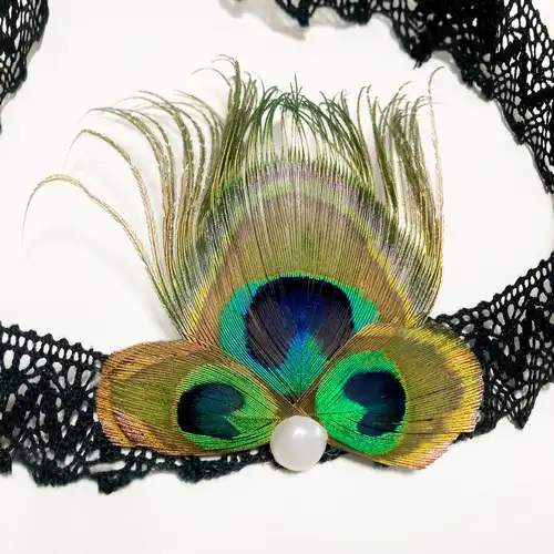 csipkés páva hajdísz